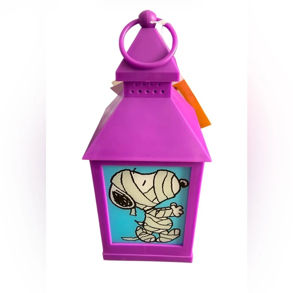 NWT Peanuts Halloween Purple Flameless LED Lantern